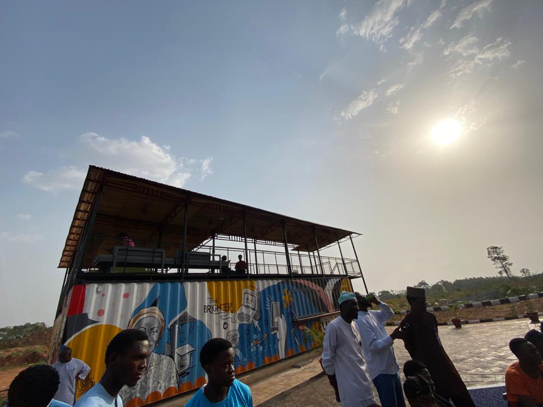 Vibrant exterior mural on the Dream Centre building.