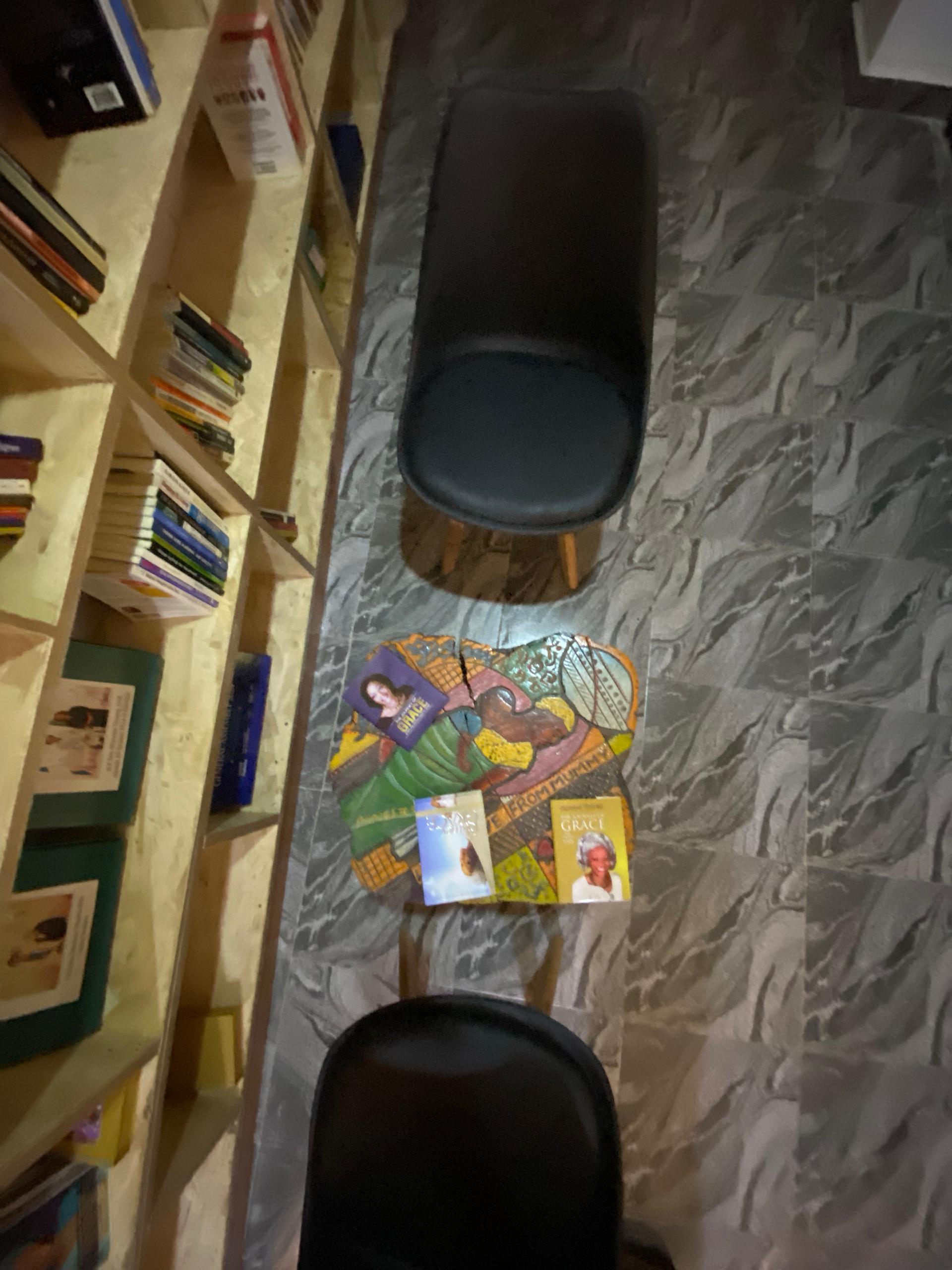 Cozy reading corner.